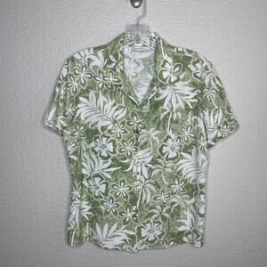 Womens Tommy Bahama 100% Silk Hawaiian Top Size M